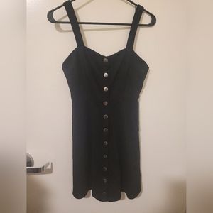 black soft heavy material dress
